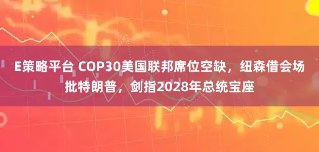 E策略平台 COP30美国联邦席位空缺，纽森借会场批特朗普，剑指2028年总统宝座